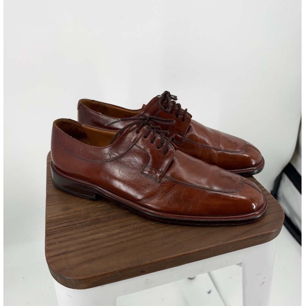 Mezlan Fiore Mens 11 M Tan Leather Split Toe Derby Dress Shoes Made in Spain